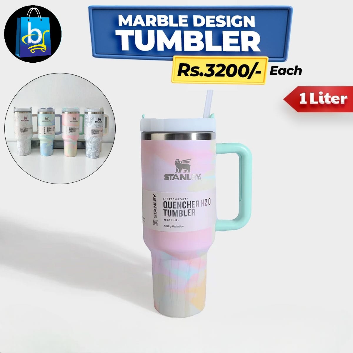 Marble Design Tumbler