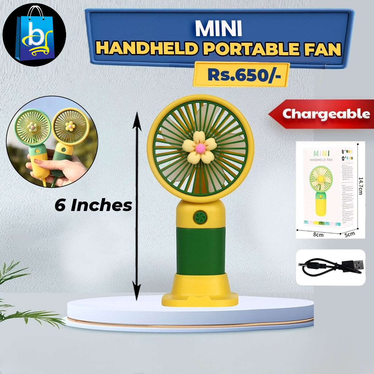 Mini Chargeable Handheld Portable Fan