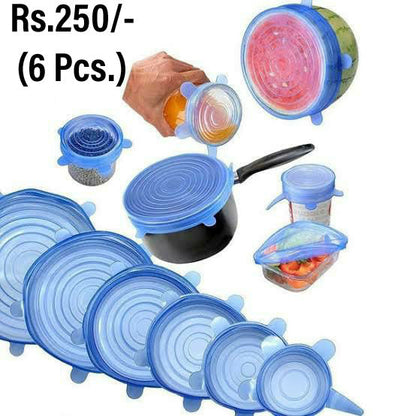 Silicon Lids- 6pcs set