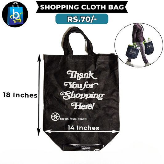 Shopping Cloth Bag - Black