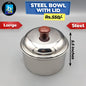 Steel Bowl With lid - Large