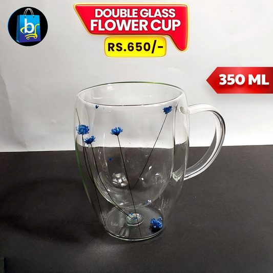 Double Glass Flower Cup