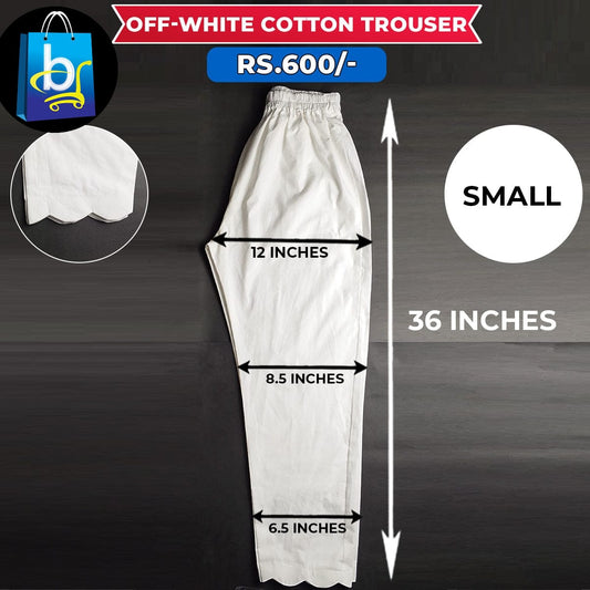 Off-White Ladies Cotton Trouser-Small