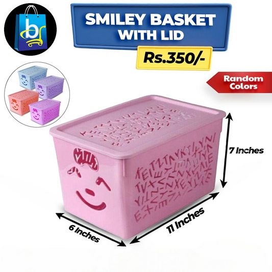Smiley Basket With Lid