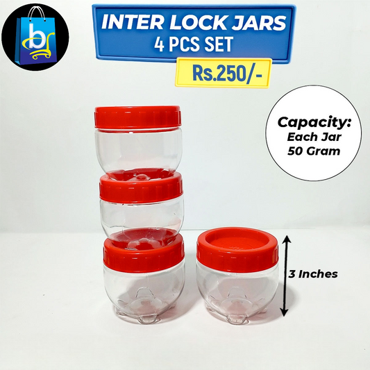Interlock Jars 4-Pcs