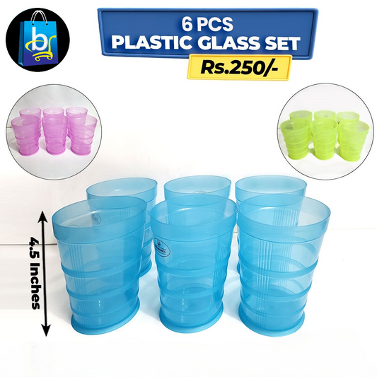 Plastic Glass 6 Pcs Set