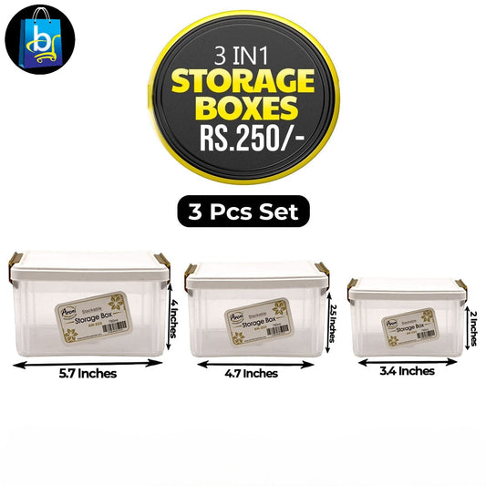 Storage Boxes 3 Pcs Set