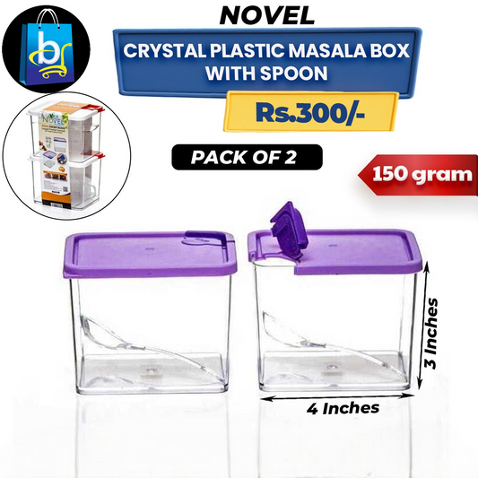 Crystal Plastic Masala Box Set