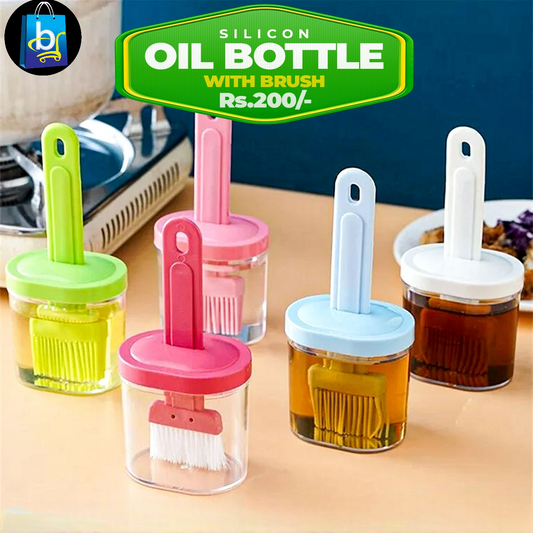 Oil Bottle With Lid Brush