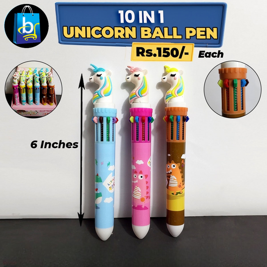 10 In 1 Unicorn Ball Pen