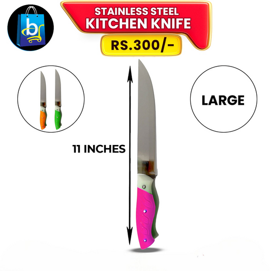 Stainless Steel Kitchen Knife - Large