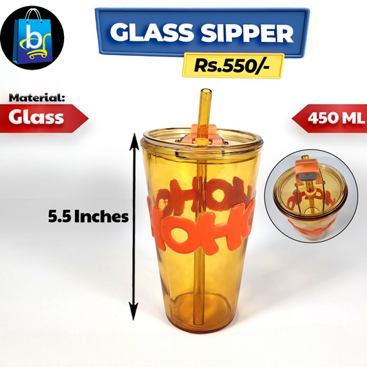 Glass Sipper / Glass Straw Cup